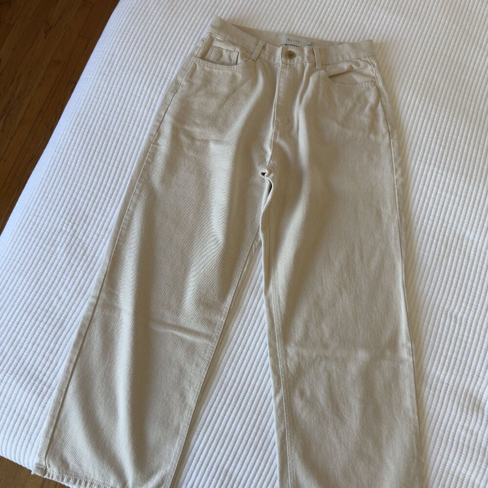Olive Clothing Cream Jeans (Size M but fit like L)